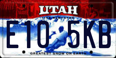 UT license plate E105KB