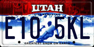 UT license plate E105KL
