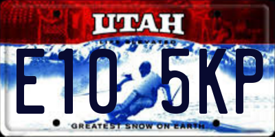 UT license plate E105KP