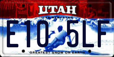 UT license plate E105LF