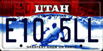 UT license plate E105LL