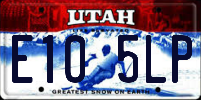 UT license plate E105LP