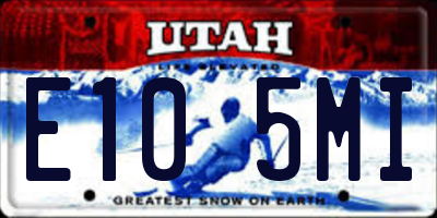 UT license plate E105MI