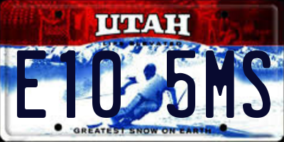 UT license plate E105MS
