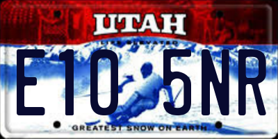 UT license plate E105NR