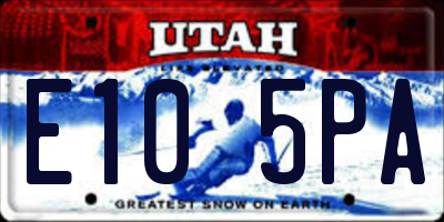 UT license plate E105PA