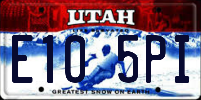 UT license plate E105PI
