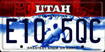 UT license plate E105QC