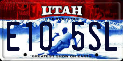UT license plate E105SL