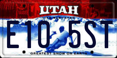UT license plate E105ST