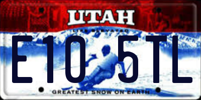 UT license plate E105TL