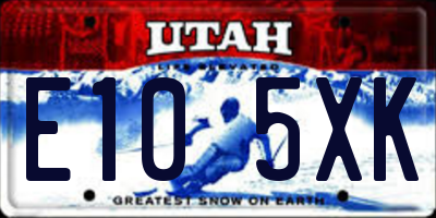 UT license plate E105XK