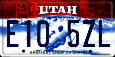UT license plate E105ZL