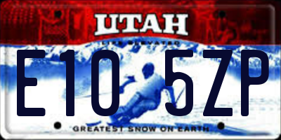 UT license plate E105ZP