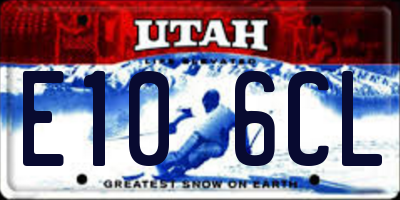 UT license plate E106CL