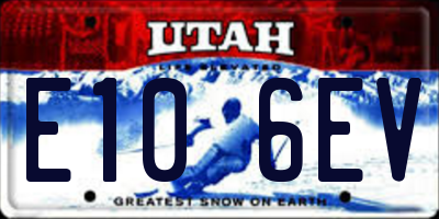 UT license plate E106EV