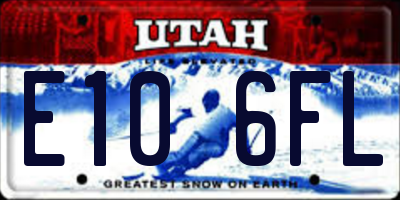 UT license plate E106FL