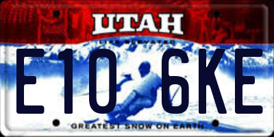 UT license plate E106KE