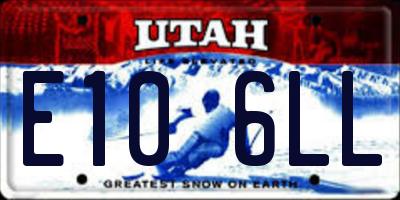 UT license plate E106LL