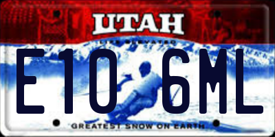 UT license plate E106ML