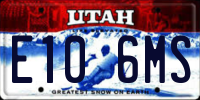 UT license plate E106MS
