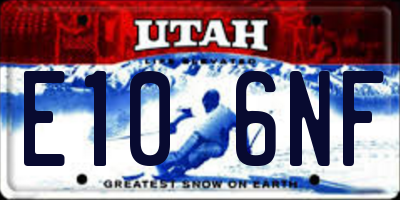 UT license plate E106NF