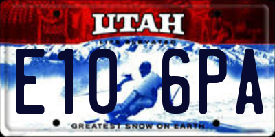 UT license plate E106PA