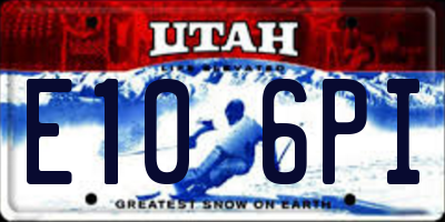 UT license plate E106PI