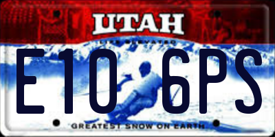 UT license plate E106PS