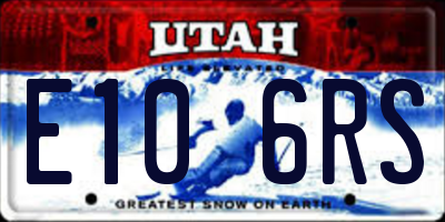 UT license plate E106RS