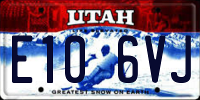 UT license plate E106VJ