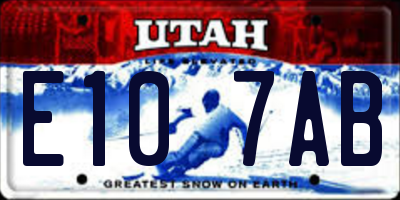 UT license plate E107AB
