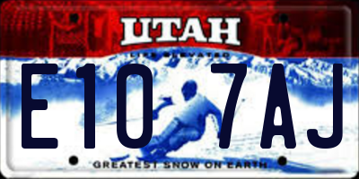 UT license plate E107AJ