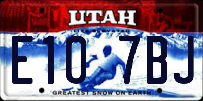 UT license plate E107BJ