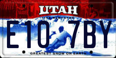 UT license plate E107BY
