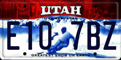 UT license plate E107BZ