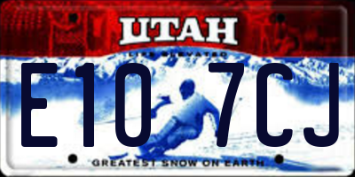 UT license plate E107CJ