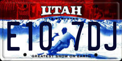 UT license plate E107DJ