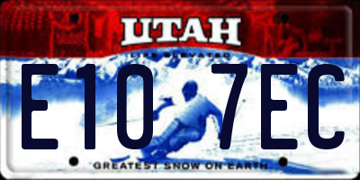 UT license plate E107EC