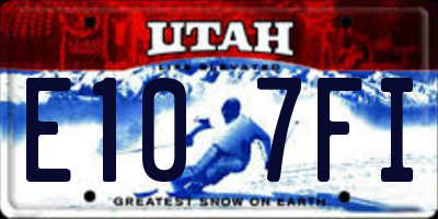 UT license plate E107FI