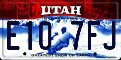 UT license plate E107FJ
