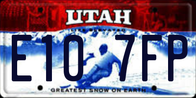 UT license plate E107FP