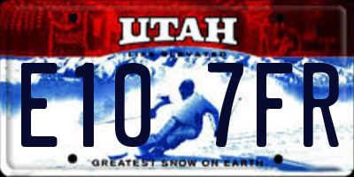 UT license plate E107FR