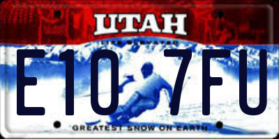 UT license plate E107FU