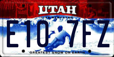 UT license plate E107FZ