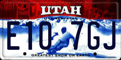 UT license plate E107GJ