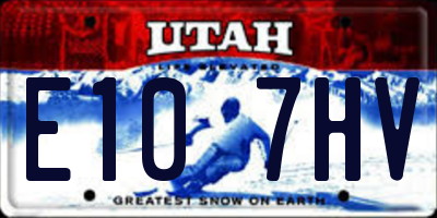 UT license plate E107HV