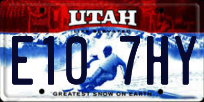 UT license plate E107HY