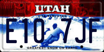 UT license plate E107JF