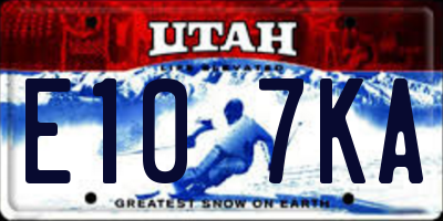 UT license plate E107KA
